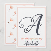 Naam Dag Sint Sint-Dag, Monogram A Kaart (Voorkant / Achterkant)