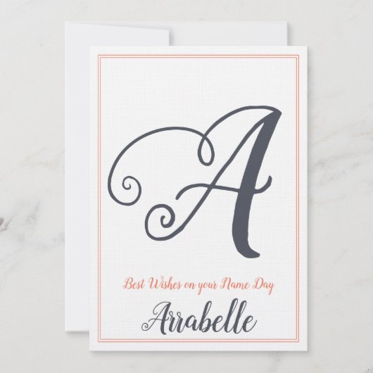 Naam Dag Sint Sint-Dag, Monogram A Kaart (Voorkant)