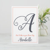 Naam Dag Sint Sint-Dag, Monogram A Kaart (Staand voorkant)