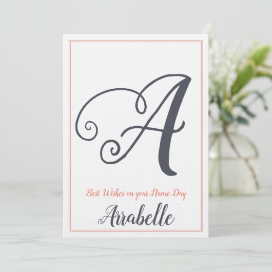 Naam Dag Sint Sint-Dag, Monogram A Kaart (Staand voorkant)