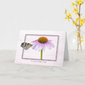 Naam dag-vlinder op maaltijd kaart (Gele Bloem)