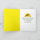 Naam Dag Zonnebloem met zonnebril Kaart (Binnen)