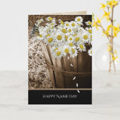 Naam Dagelijkse mandje met vlinder Kaart (Gele Bloem)