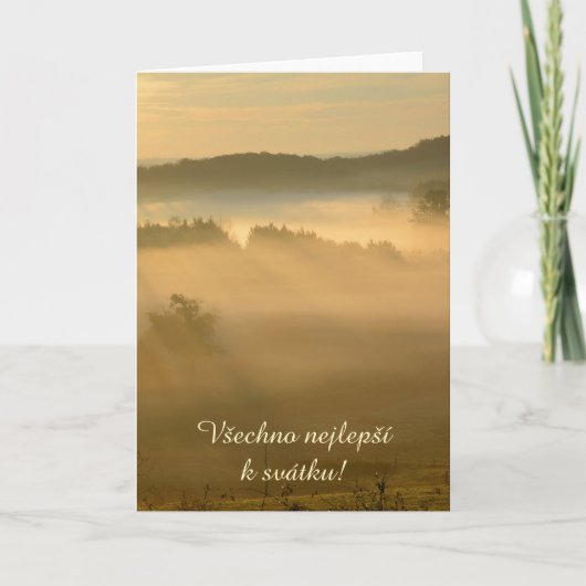 Naam Dagkaart in het Tsjechisch Kaart (Voorkant)