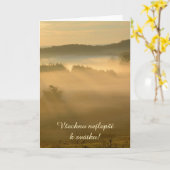 Naam Dagkaart in het Tsjechisch Kaart (Gele Bloem)