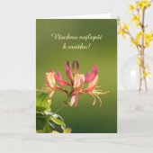 Naam Dagkaart in het Tsjechisch Kaart (Gele Bloem)