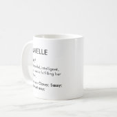 Naam Danielle, Bewerkbare naam, Aangepaste naam Koffiemok (Voorkant links)