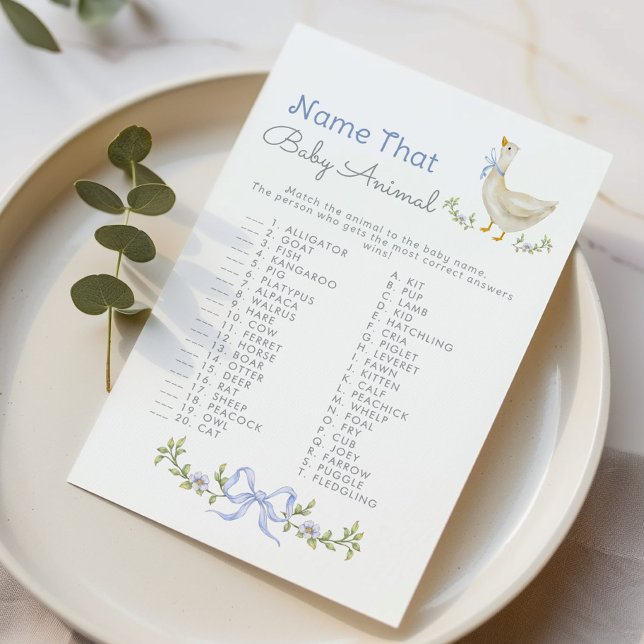 Naam dat Baby Animal Solly Goose baby shower spel (Creator heeft geüpload)