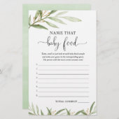 Naam dat baby baby shower groenery gold (Voorkant / Achterkant)