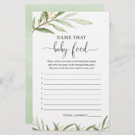 Naam dat baby baby shower groenery gold