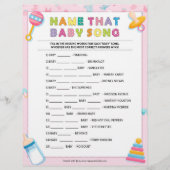 Naam dat Baby Song [Baby Basics Pink] Briefhoofd (Voorkant)