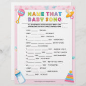 Naam dat Baby Song [Baby Basics Pink] Briefhoofd (Voorkant / Achterkant)