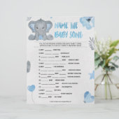 Naam dat Baby Song [Baby olifant [blauw]] Briefhoofd (Staand voorkant)