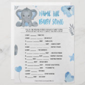 Naam dat Baby Song [Baby olifant [blauw]] Briefhoofd (Voorkant / Achterkant)