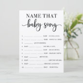 Naam dat Baby Song Baby shower Game Programmakaart (Staand voorkant)