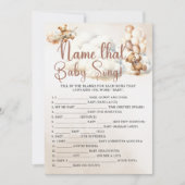 NAAM DAT BABY SONG Baby shower Game Schattige Beer Kaart (Voorkant)