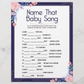 Naam dat Baby Song [Floral Lijst] Briefhoofd (Voorkant)