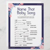 Naam dat Baby Song [Floral Lijst] Briefhoofd (Voorkant / Achterkant)