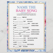 Naam dat Baby Song [Floral Waterverven] Briefhoofd (Voorkant)