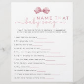 Naam Dat Baby Song Game – Roze Coquette Baby Show Flyer (Voorkant)