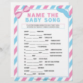 Naam dat Baby Song [Geslacht Verrassingsgebied] Briefhoofd (Voorkant / Achterkant)