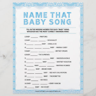 Naam dat Baby Song [Luxury Lace [Blue]] Briefhoofd