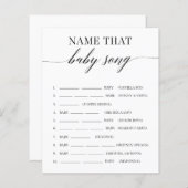 Naam dat Baby Song Minimalist Baby shower Game (Voorkant / Achterkant)