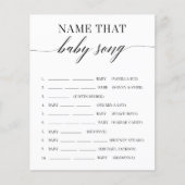 Naam dat Baby Song Minimalist Baby shower Game (Voorkant)