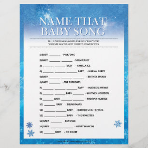 Naam dat Baby Song [Snowy Blue] Briefhoofd
