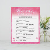 Naam dat Baby Song [Snowy Pink] Briefhoofd (Staand voorkant)