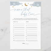 Naam dat Baby Tune Twinkle Star Baby shower Game (Voorkant)