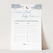 Naam dat Baby Tune Twinkle Star Baby shower Game