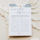 Naam dat Baby Tune Twinkle Star Baby shower Game Kaart