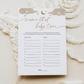 Naam dat Baby Tune Twinkle Star Baby shower Game Kaart