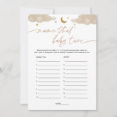 Naam dat Baby Tune Twinkle Star Baby shower Game Kaart (Voorkant)