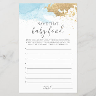 Naam Dat Babyvoedsel Baby Shower Spel Flyer
