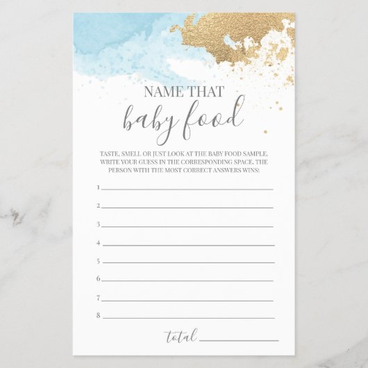 Naam Dat Babyvoedsel Baby Shower Spel Flyer (Voorkant)