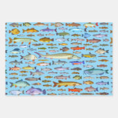 Naam dat Fish Sports Fisherman Gift Vist Inpakpapier Vel (Voorkant)