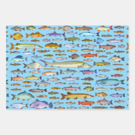 Naam dat Fish Sports Fisherman Gift Vist Inpakpapier Vel