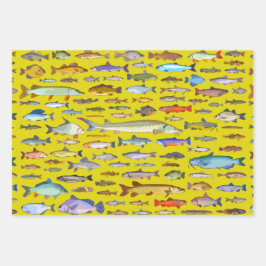 Naam dat Fish Sports Fisherman Gift Vist Inpakpapier Vel