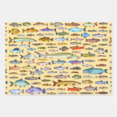 Naam dat Fish Sports Fisherman Gift Vist Inpakpapier Vel (Voorkant 3)