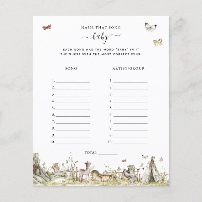 Naam dat liedje | BABY SHOWER (Voorkant)
