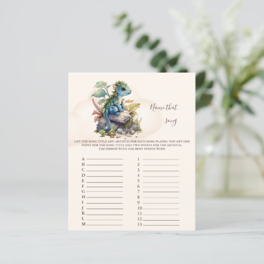 Naam dat nummer Baby shower Game (Staand voorkant)