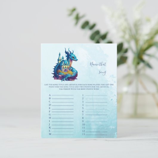 Naam dat nummer Baby shower Game (Staand voorkant)