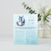 Naam dat nummer Baby shower Game (Staand voorkant)