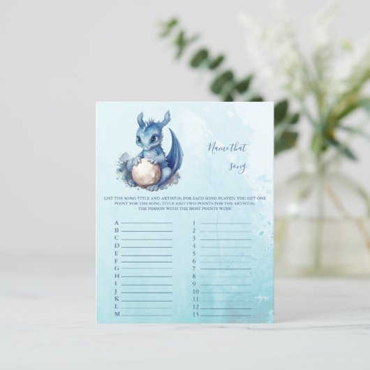 Naam dat nummer Baby shower Game (Staand voorkant)