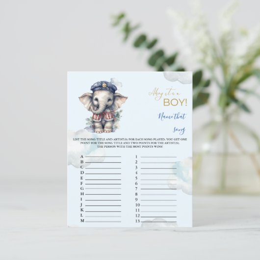 Naam dat nummer Baby shower Game (Staand voorkant)