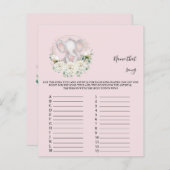 Naam dat nummer Baby shower Game (Voorkant / Achterkant)