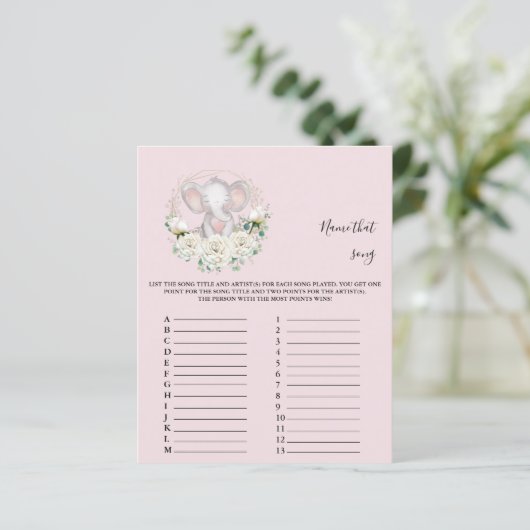 Naam dat nummer Baby shower Game (Staand voorkant)