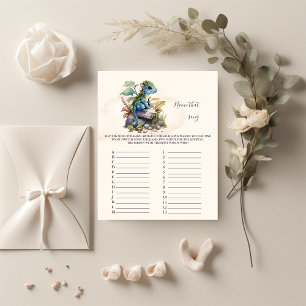 Naam dat nummer Baby shower Game